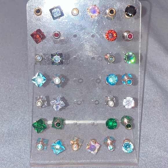 Jewelry - Colorful Double sided Titanium Stud Earring pick (1)